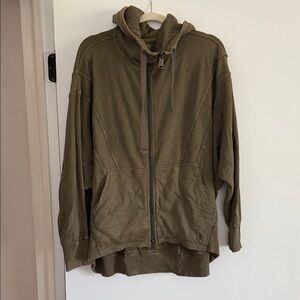Free People Oversized Hooded Zip Jacket